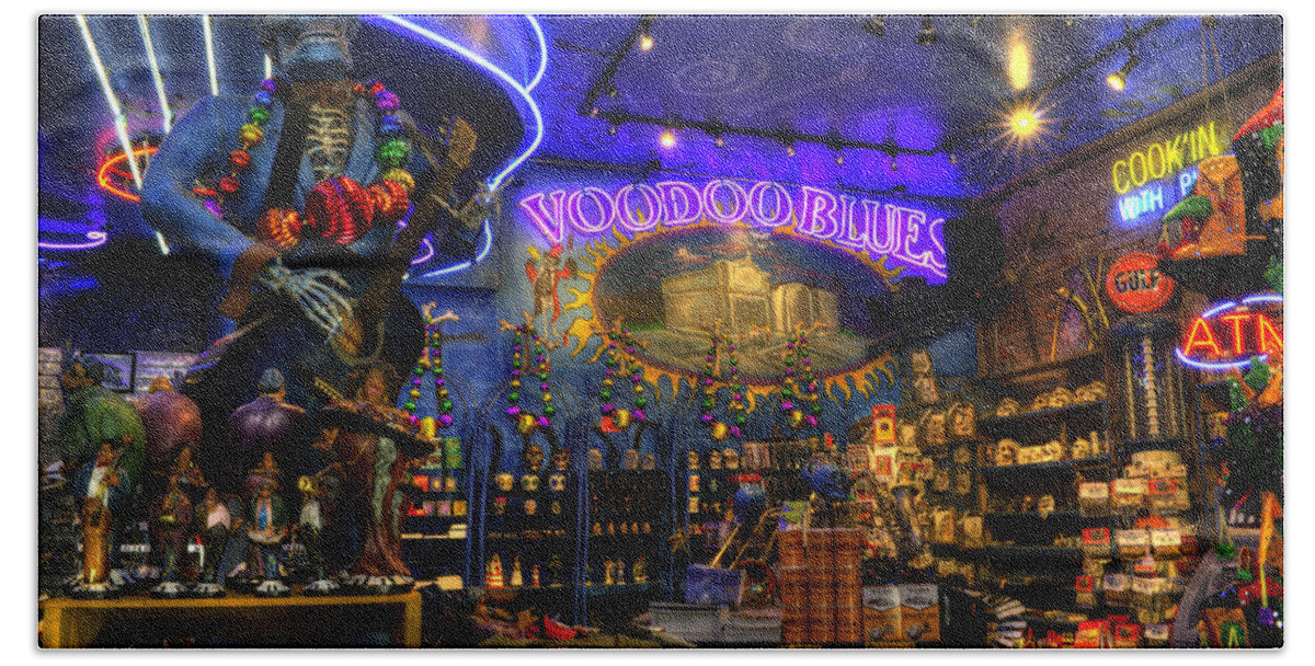 Voodoo Blues Beach Towel featuring the photograph Voodoo Blues New Orleans by Greg and Chrystal Mimbs