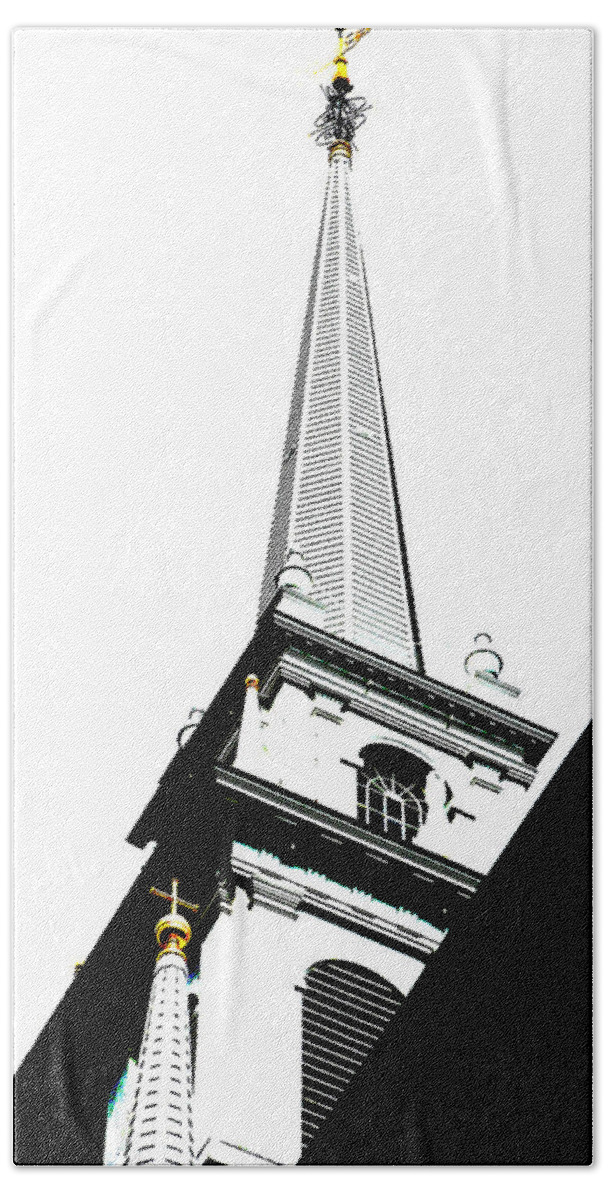 Steeple Beach Sheet featuring the photograph Walking through Boston 1 by Norma Brock