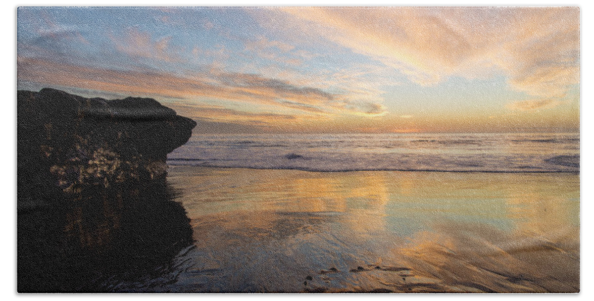 Sunset Beach Sheet featuring the photograph Warm Glow of Memory by Alex Lapidus