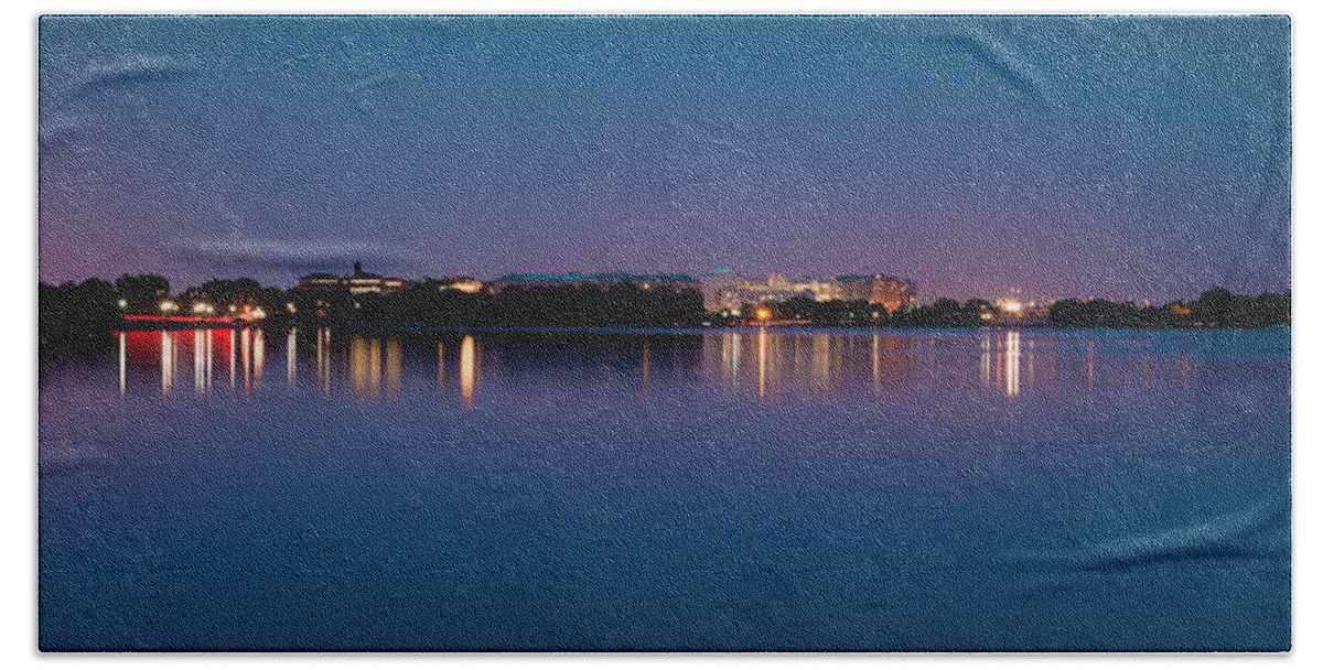 Washington Dc Beach Towel featuring the photograph Washington Skyline by Sebastian Musial