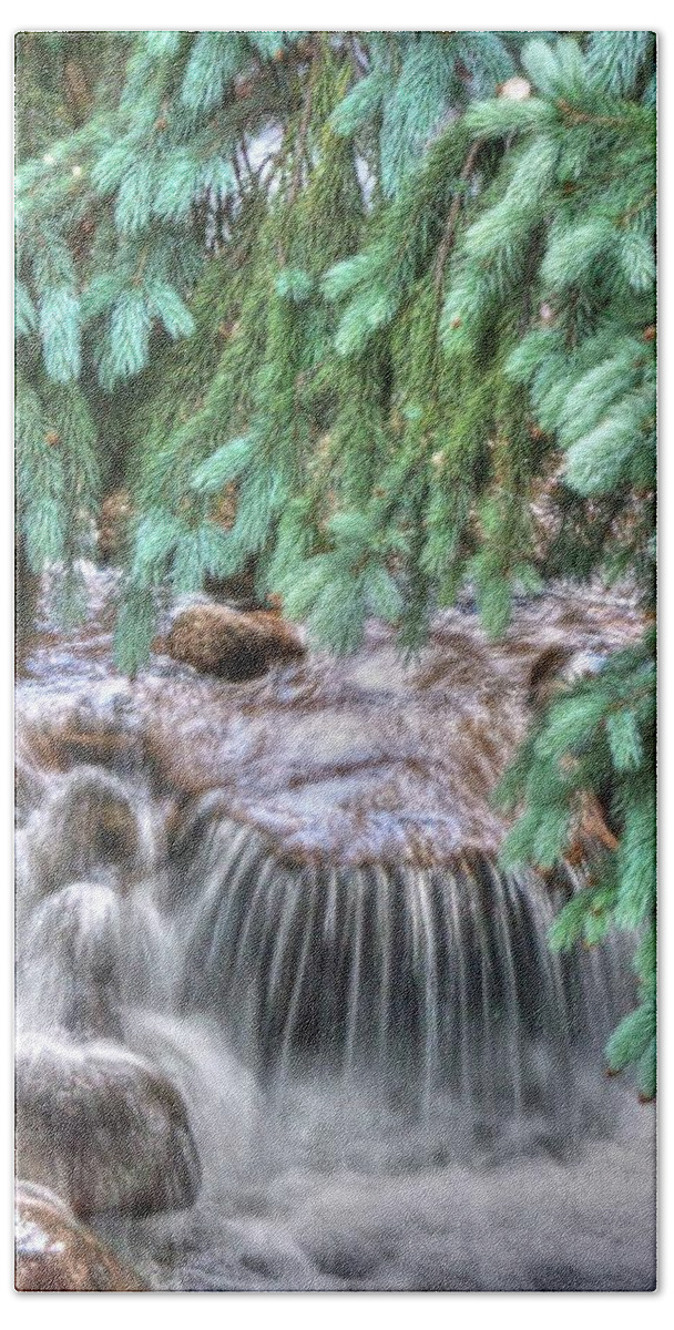 Waterfall Beach Sheet featuring the photograph Water Falling I by Lanita Williams