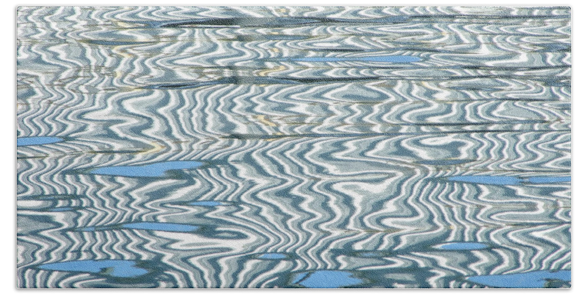 Artoffoxvox Beach Sheet featuring the photograph Water Stripes Abstract by Kristen Fox