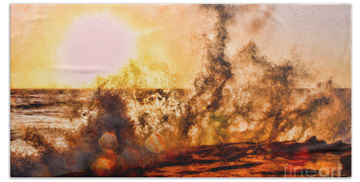 Wave Beach Sheet featuring the photograph Wave Crasher La Jolla By Diana Sainz by Diana Raquel Sainz