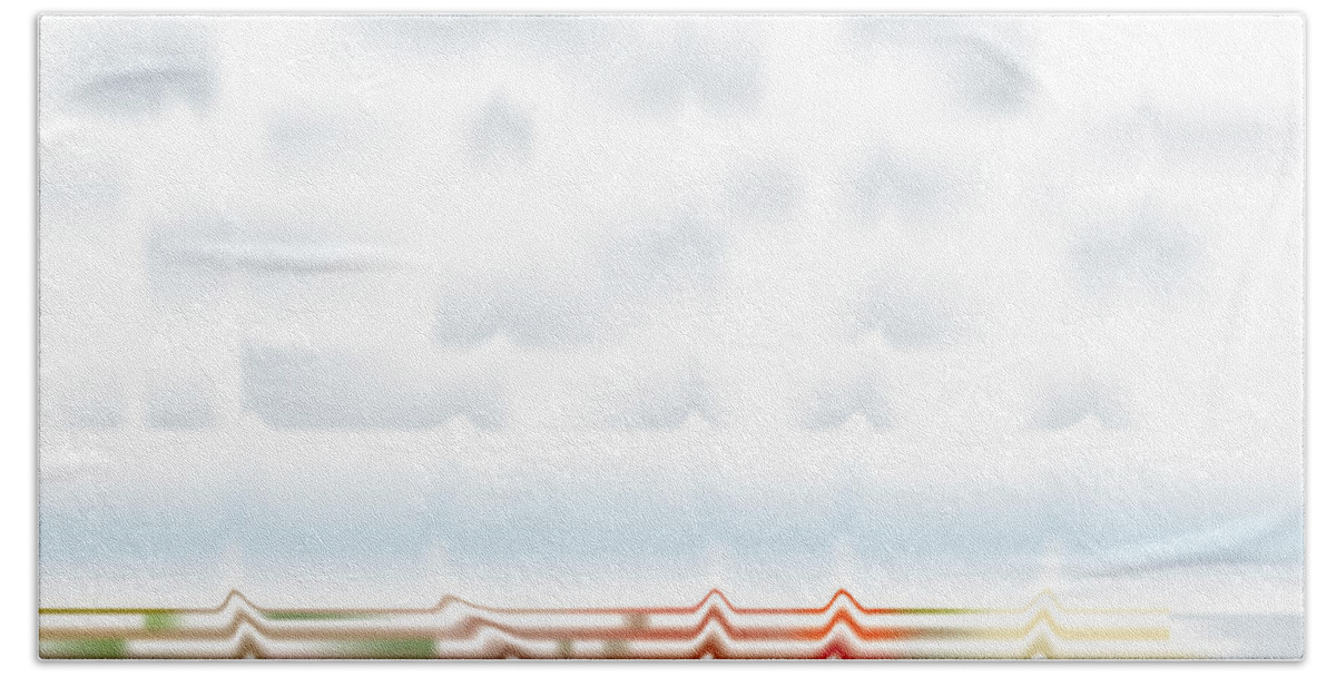 Landscape Beach Sheet featuring the digital art Wavescape by Kevin McLaughlin