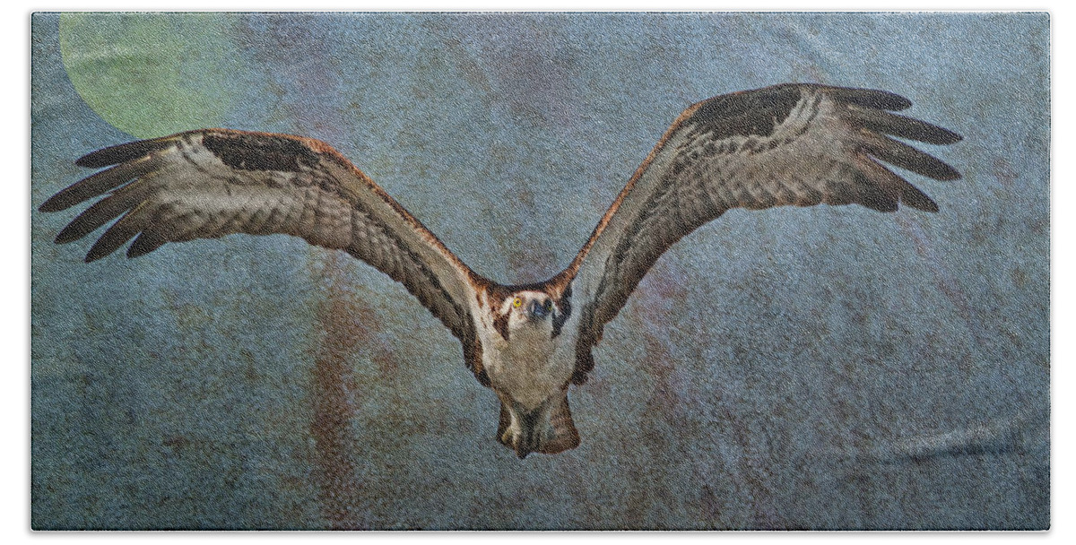 Osprey Beach Towel featuring the photograph Whispering To The Moon by Deborah Benoit