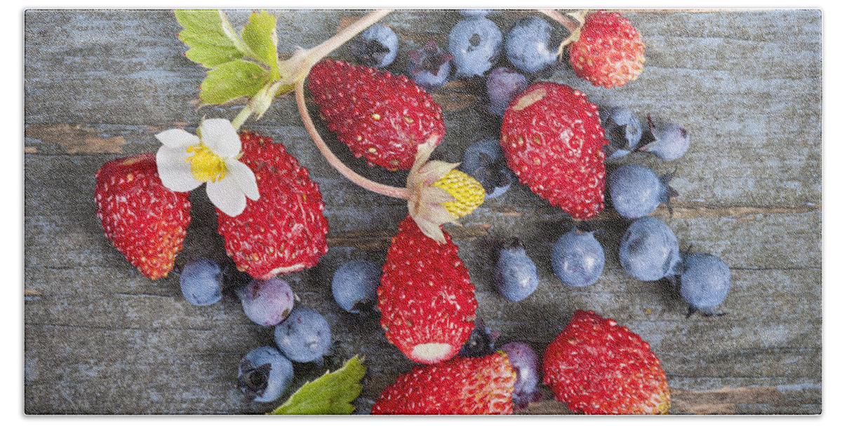 Berries Beach Towel featuring the photograph Wild berries by Elena Elisseeva