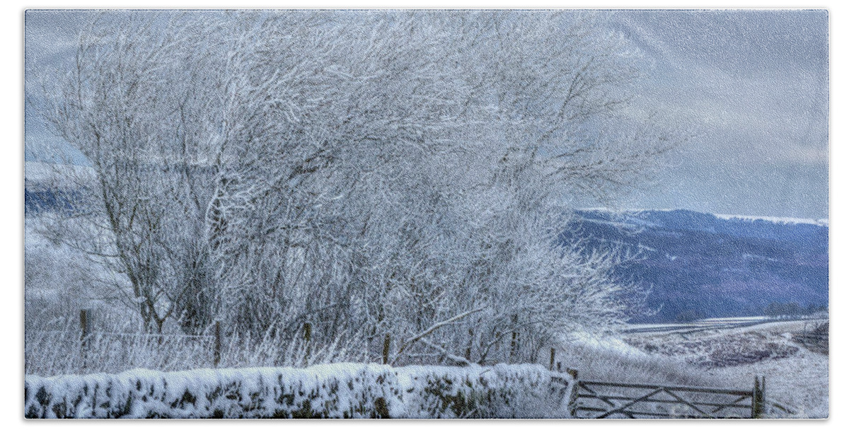 Winter Beach Towel featuring the photograph Winter Landscape near Buxton by David Birchall