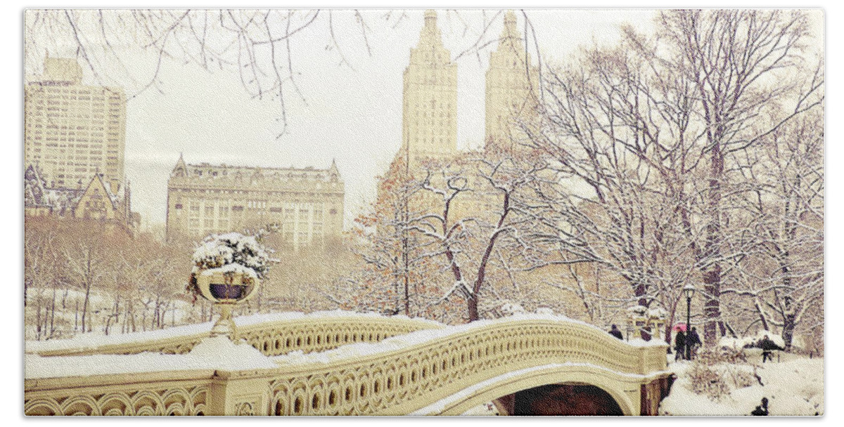 Nyc Beach Towel featuring the photograph Winter - New York City - Central Park by Vivienne Gucwa