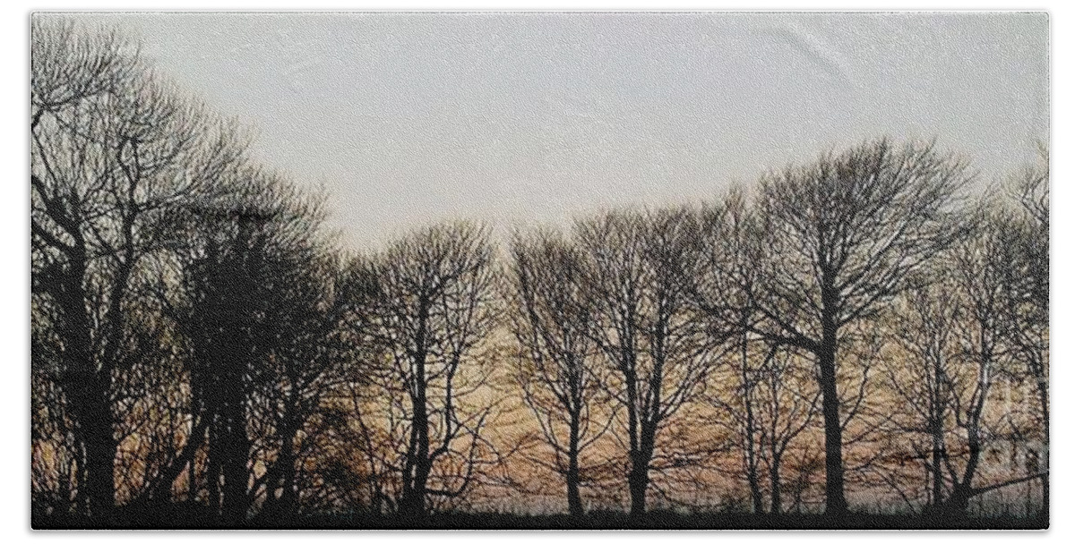 Winter Beach Sheet featuring the photograph Winter Skyline by Richard Brookes
