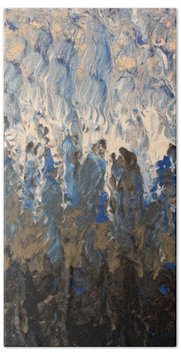 Cold Beach Sheet featuring the painting Winter Solstice by Todd Hoover