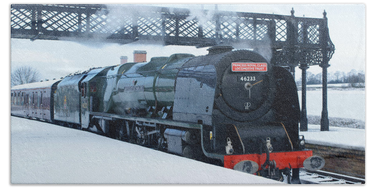 Steam Beach Towel featuring the photograph Winter Steam at Swanwick by David Birchall