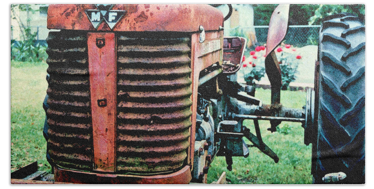 Massey Ferguson Beach Sheet featuring the photograph Workhorse by Patricia Greer
