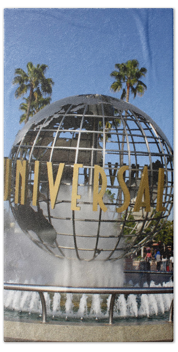 Universal Studios Hollywood Beach Towel featuring the photograph World Of Universal by David Nicholls
