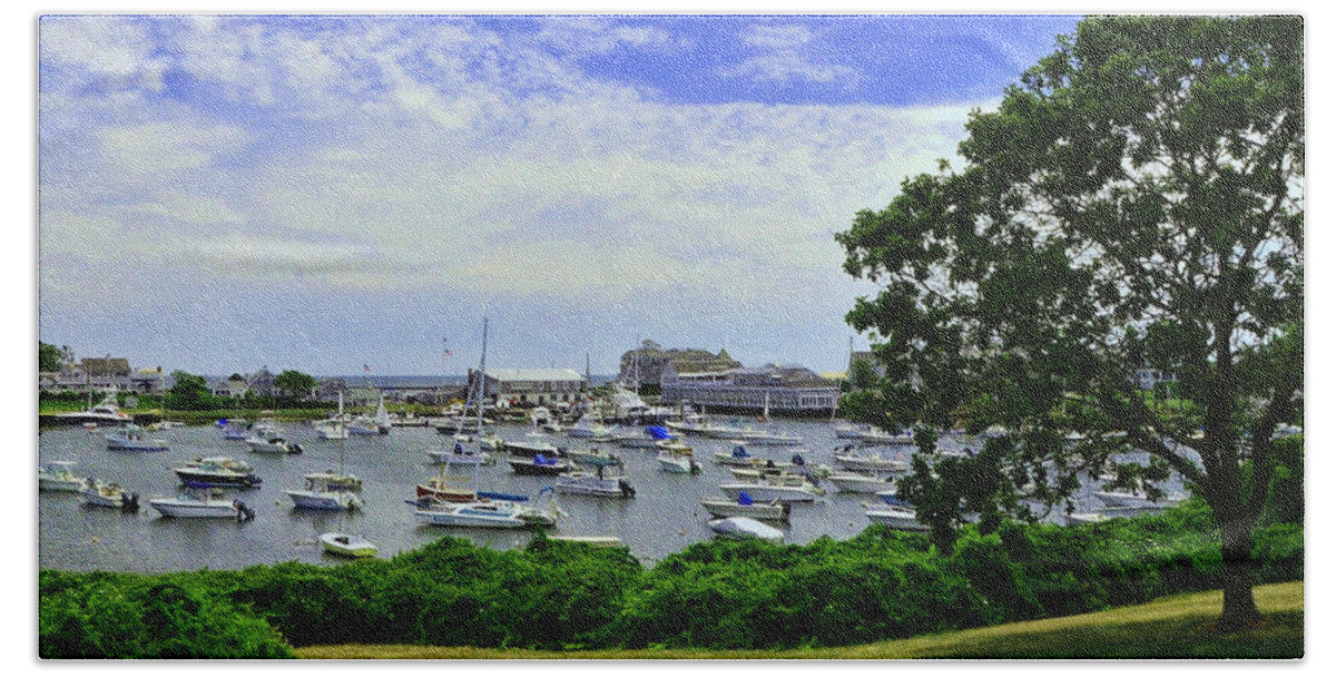 Wychmere Harbor Beach Towel featuring the photograph Wychmere Harbor by Allen Beatty