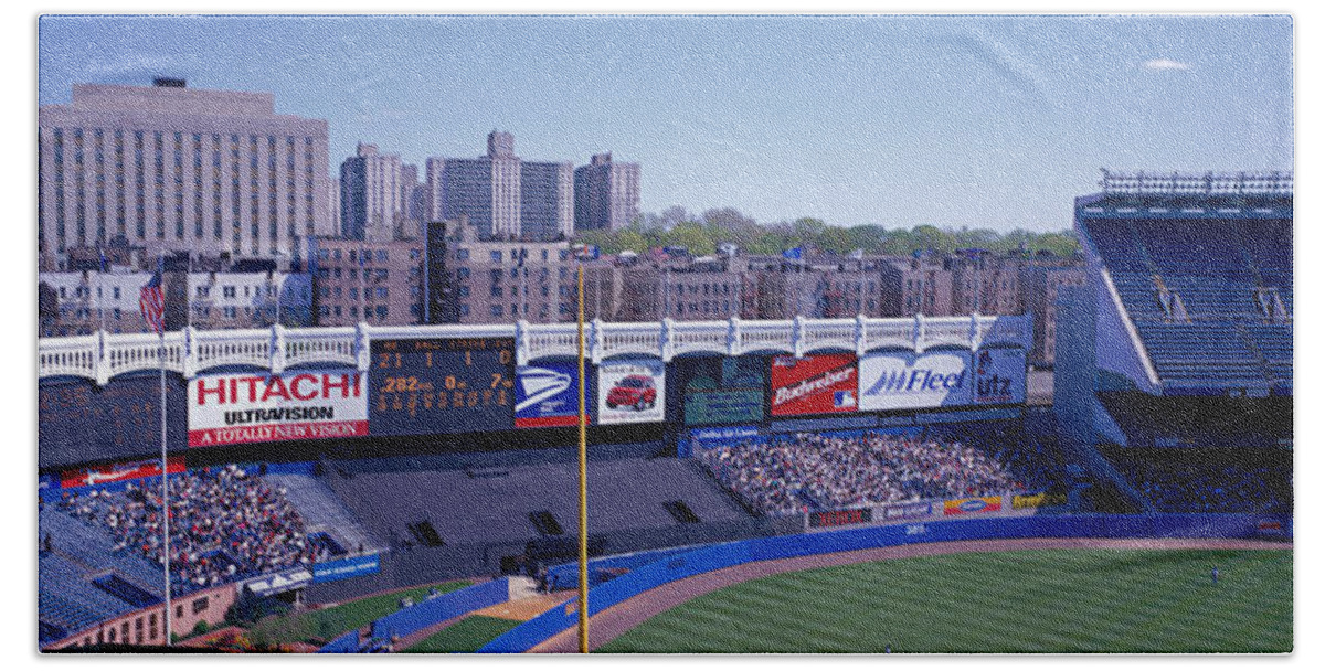 Photography Beach Sheet featuring the photograph Yankee Stadium Ny Usa by Panoramic Images