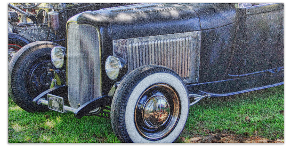  Ford Hot Rod Beach Towel featuring the photograph Yesterdays Hot Rod by Ron Roberts