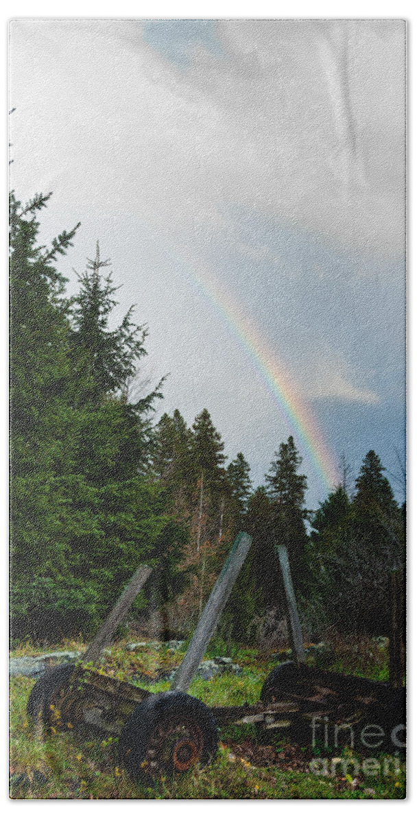 Rainbow Beach Towel featuring the photograph Yesteryear's Rainbow by Cheryl Baxter