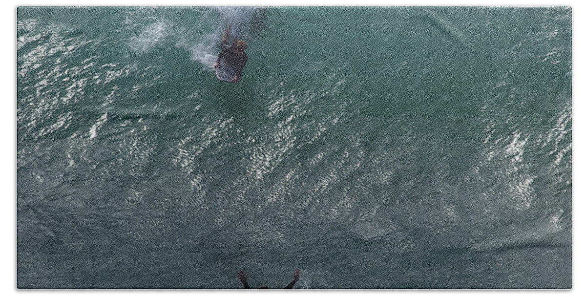  The Wedge Beach Towel featuring the photograph Yo. Dude. by Joe Schofield