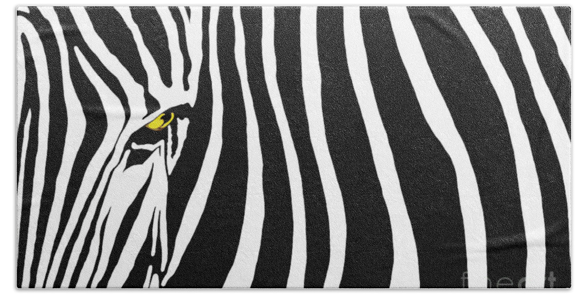 Zebra Beach Towel featuring the photograph Zebressence LARGE by Dan Holm