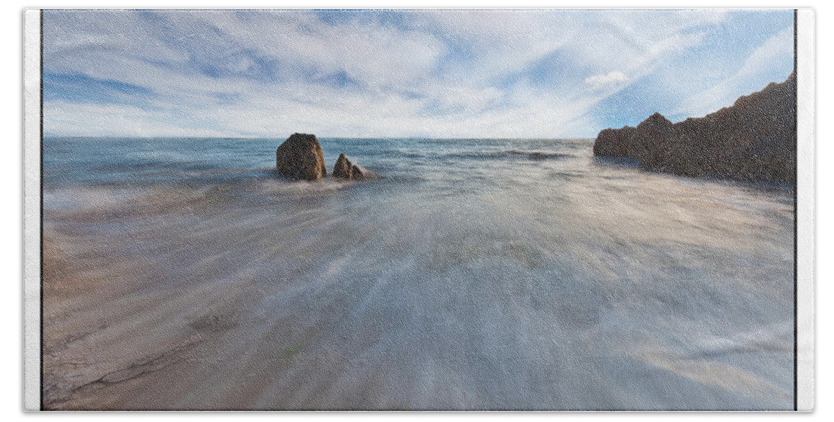 Beach Beach Sheet featuring the photograph The Tide Rushes - Whistling Sands by B Cash