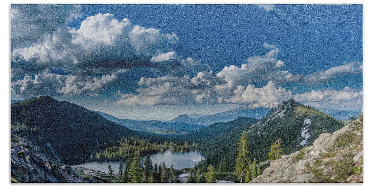 Klamath Mountains Beach Sheet featuring the photograph Above Castle Lake #1 by Greg Nyquist