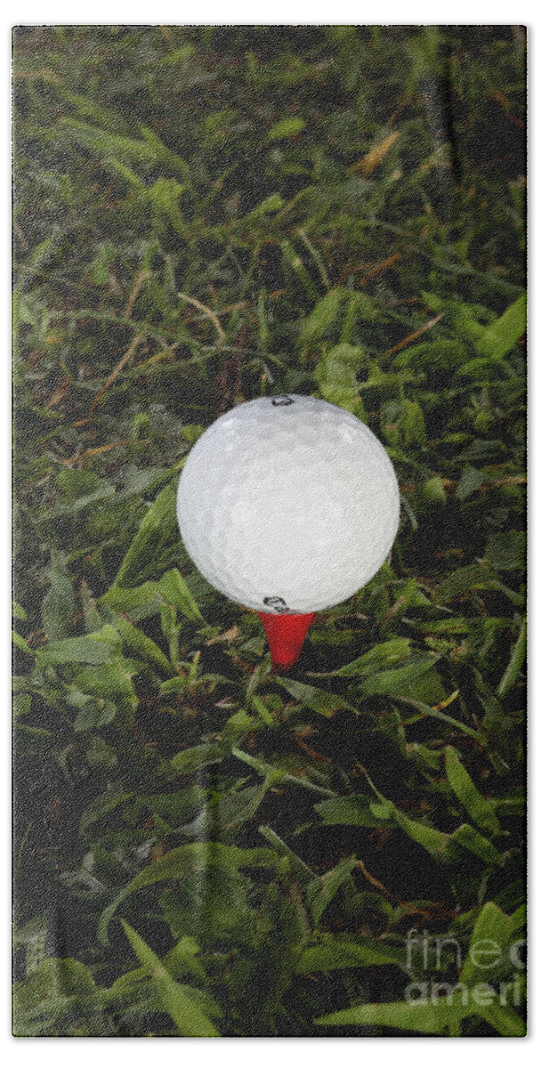 Golf Beach Towel featuring the photograph Golf Ball #1 by Ted Kinsman
