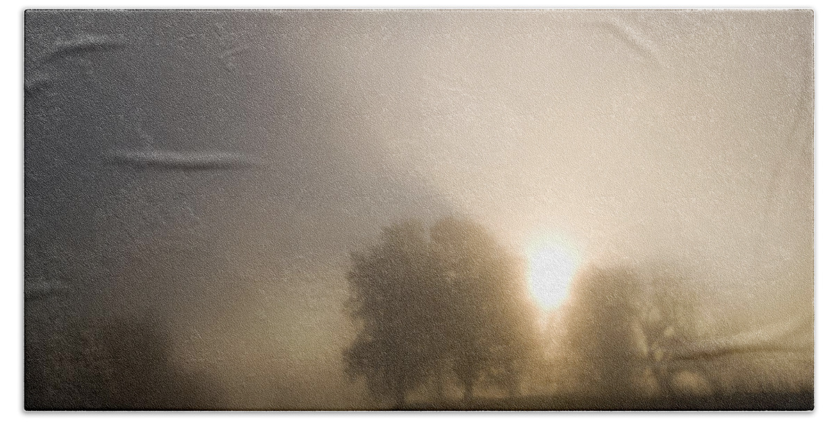 Mist Beach Towel featuring the photograph In the clouds #1 by Ang El