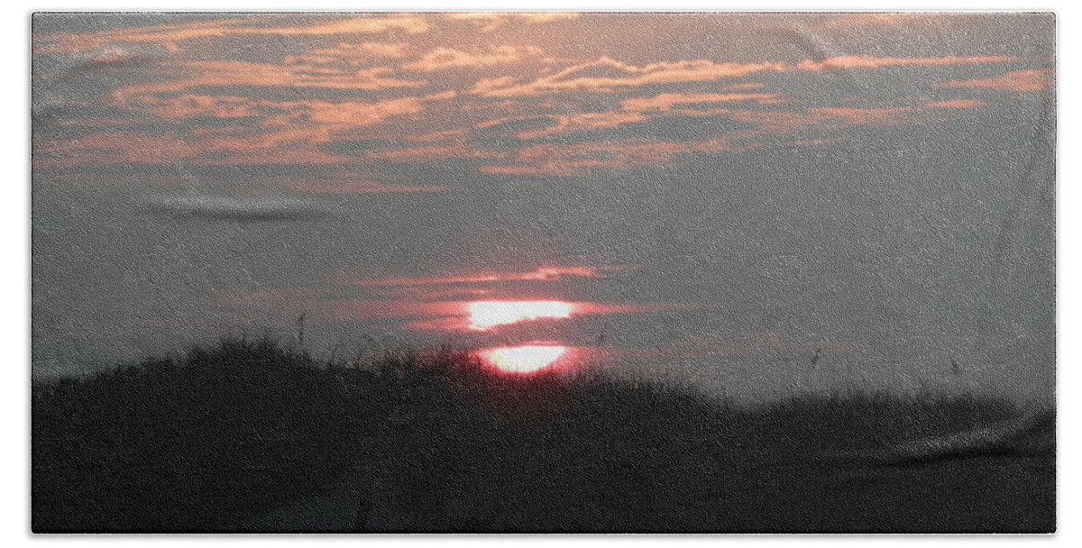 Sunrise Beach Towel featuring the photograph Sunrise Over Carova #1 by Kim Galluzzo