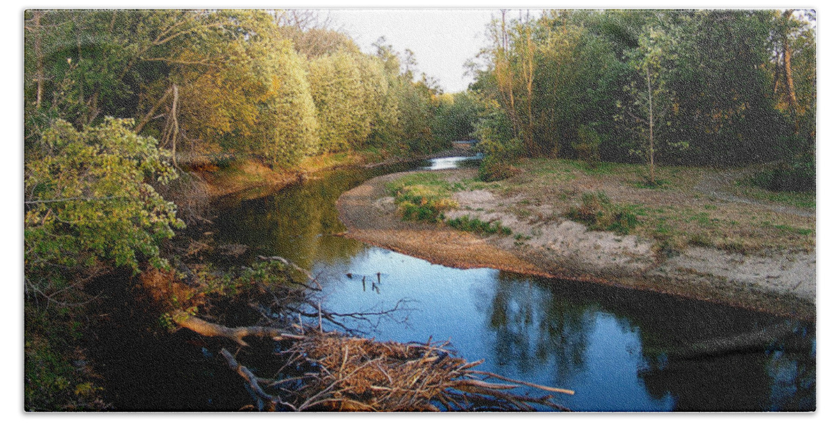Color Photography Beach Sheet featuring the photograph Twisted Creek #1 by Sue Stefanowicz