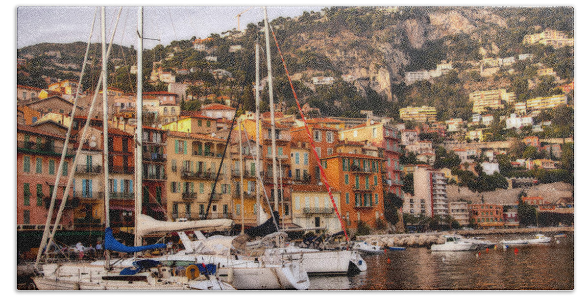French Riviera Beach Sheet featuring the photograph Villefranche-sur-Mer #1 by Steven Sparks