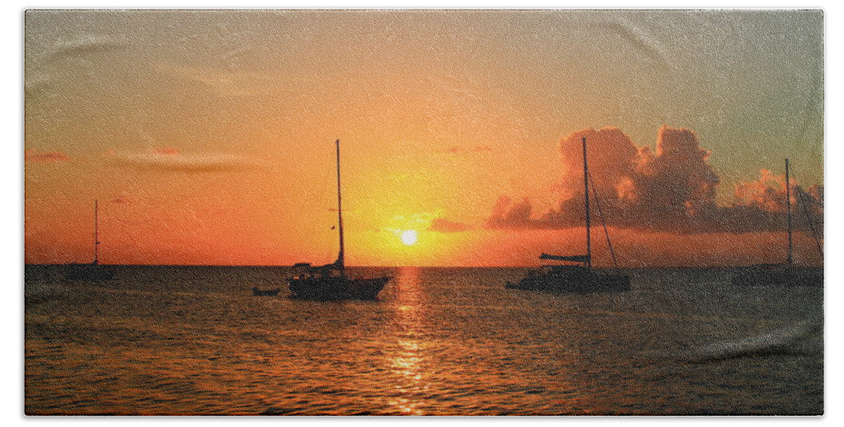 Sunset Beach Sheet featuring the photograph Sunset #18 by Catie Canetti