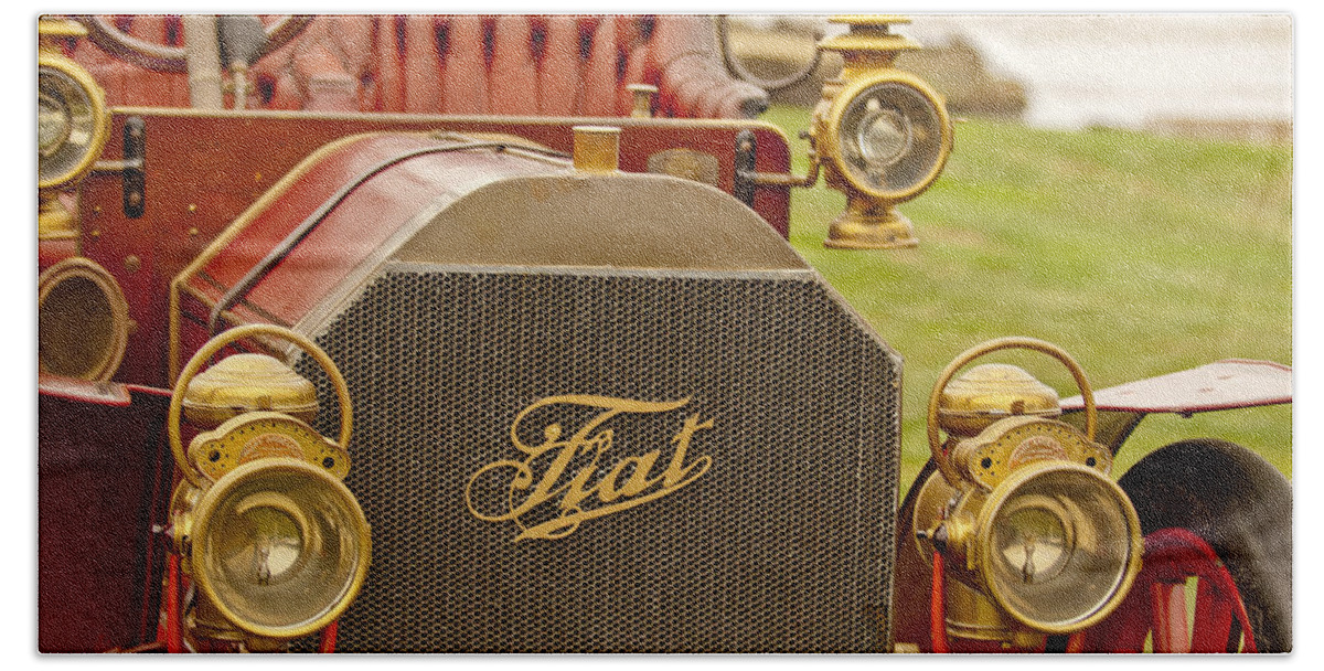 1905 Fiat 60hp Quimby Touring Beach Towel featuring the photograph 1905 Fiat 60HP Quimby Touring by Jill Reger