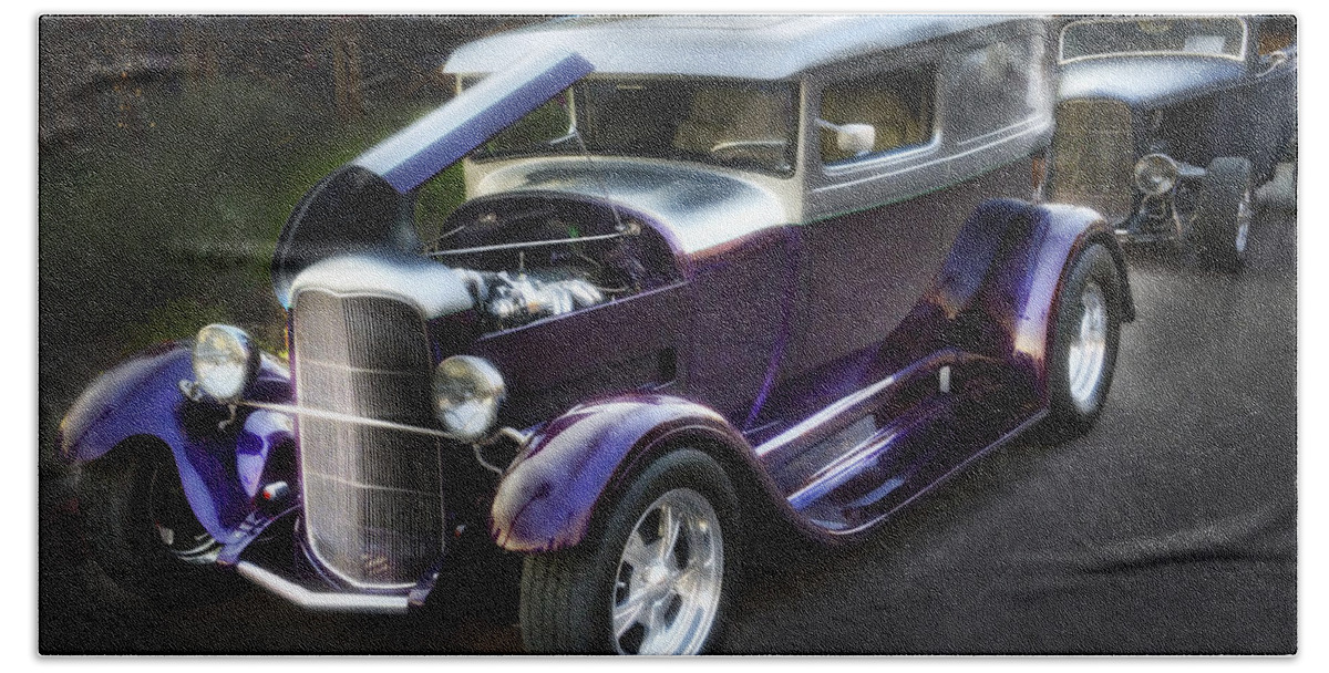 1929 Ford Coupe Beach Towel featuring the photograph 1929 Ford Coupe by Saija Lehtonen