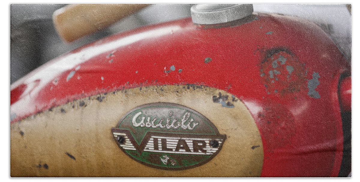 1950 Ducati Cucciolo Vilar Beach Towel featuring the photograph 1950 Ducati Cucciolo Vilar Motorcycle by Jill Reger
