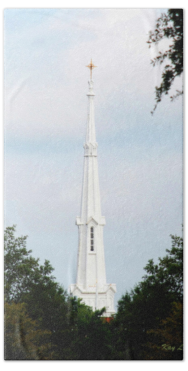 Church Beach Sheet featuring the photograph 1st Christian Steeple by Kay Lovingood