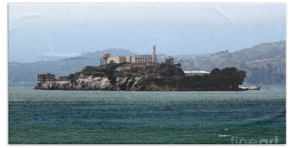 San Beach Towel featuring the photograph Alcatraz #2 by Henrik Lehnerer