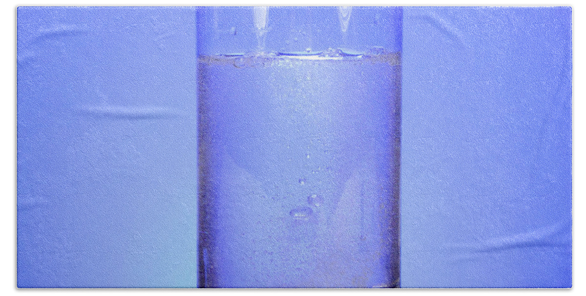 Medicine Beach Towel featuring the photograph Alka-seltzer Dissolving In Water #2 by Photo Researchers, Inc.