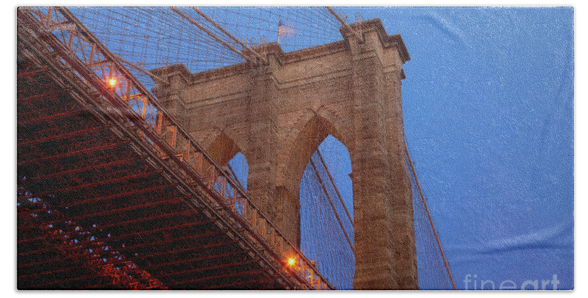 Brooklyn Beach Towel featuring the photograph Brooklyn Bridge #2 by Brian Jannsen