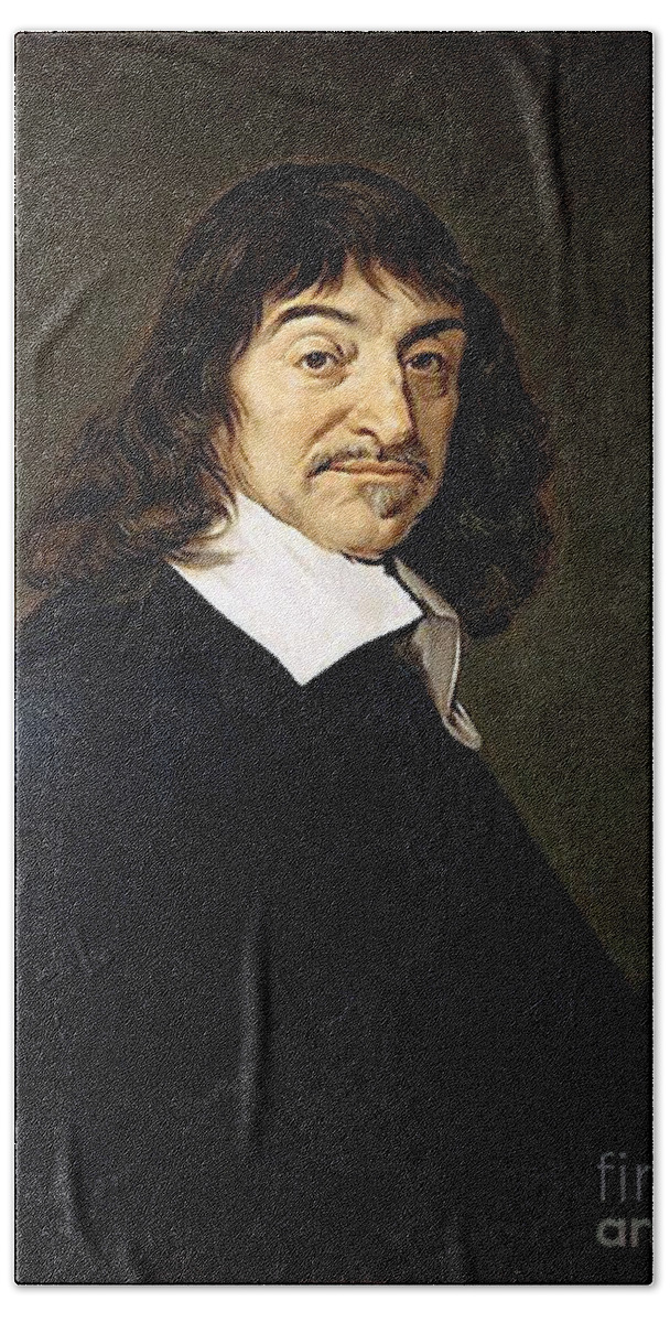 Art Beach Towel featuring the photograph Rene Descartes, French Polymath #5 by Science Source