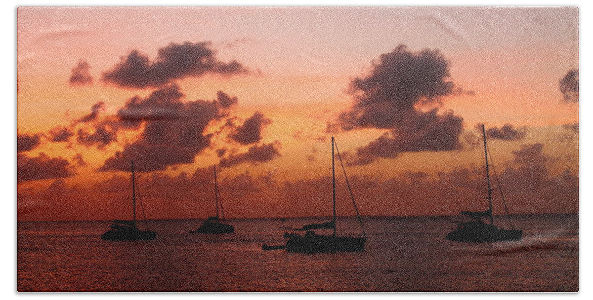 Sunset Beach Sheet featuring the photograph Sunset #9 by Catie Canetti