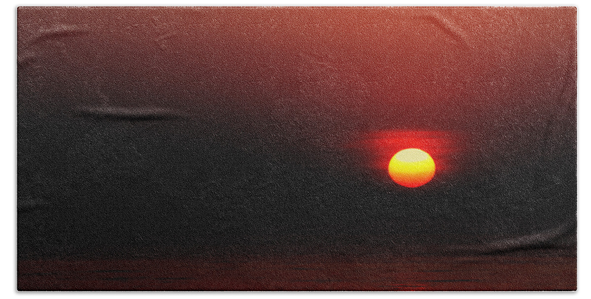 Sunrise Beach Towel featuring the photograph A Simple Time Of Day by Terry Doyle