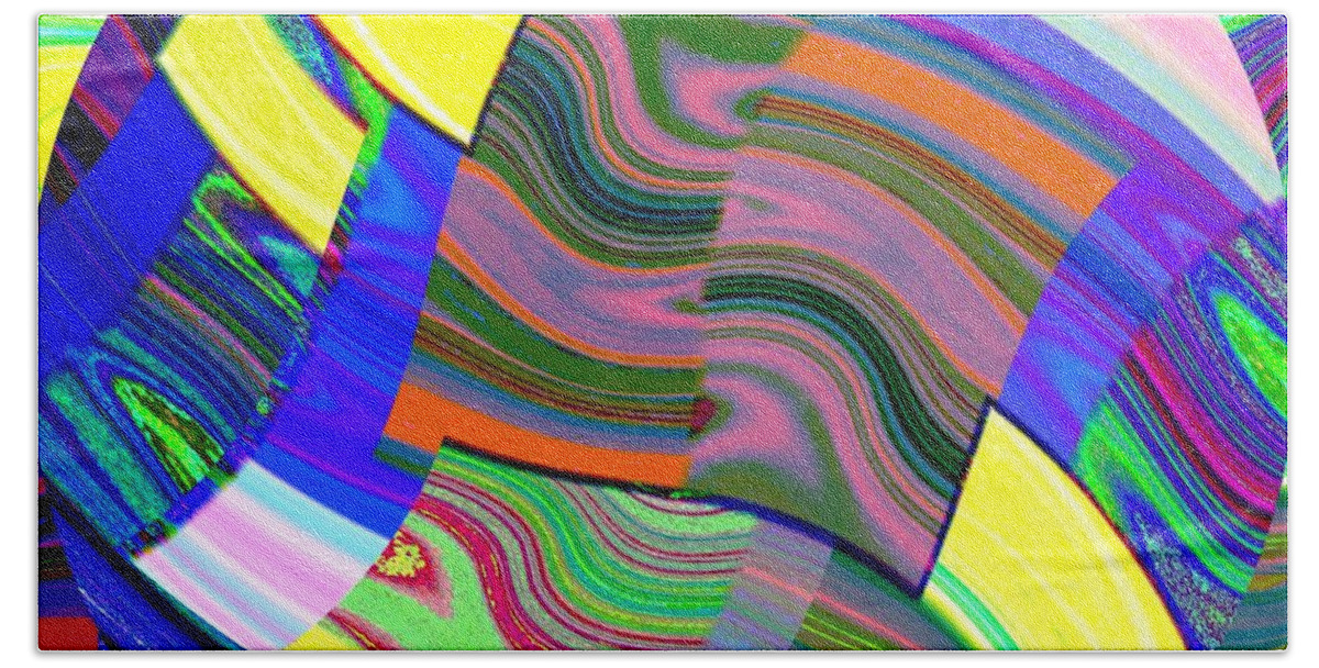 Abstract Fusion Beach Towel featuring the digital art Abstract Fusion 31 by Will Borden
