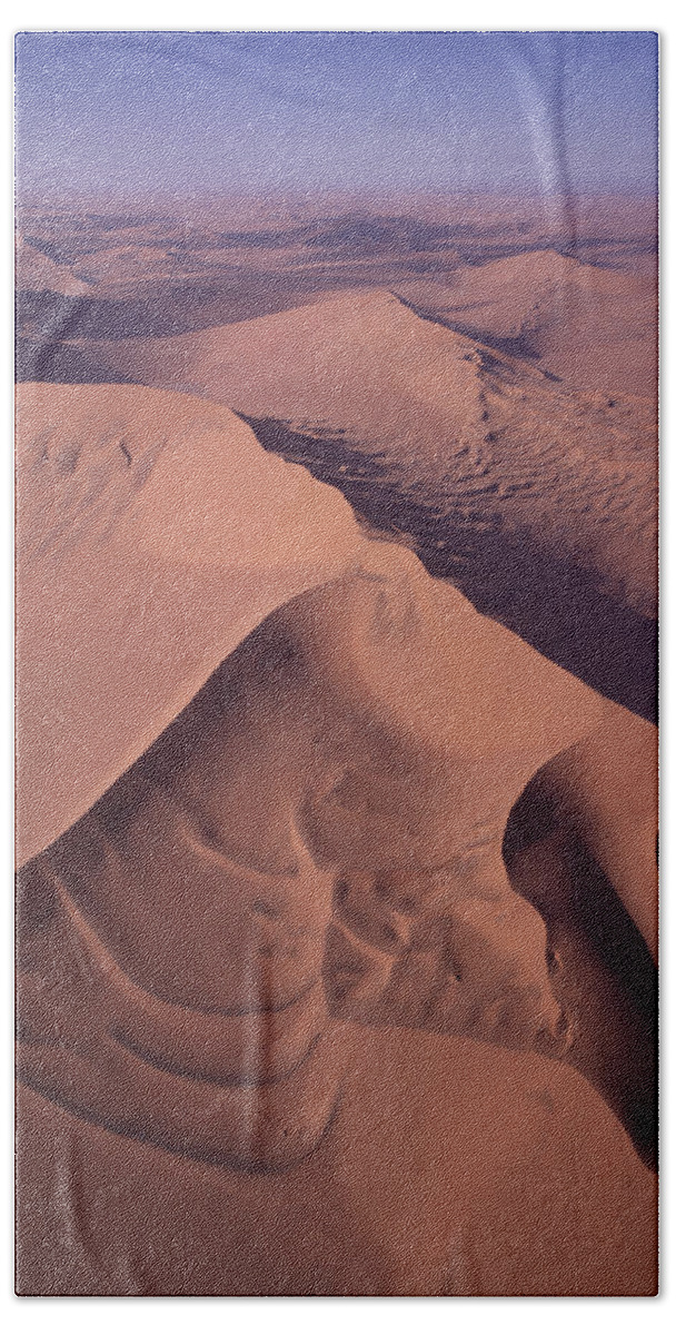 Mp Beach Towel featuring the photograph Aerial View Of Star Dune Formations by Gerry Ellis
