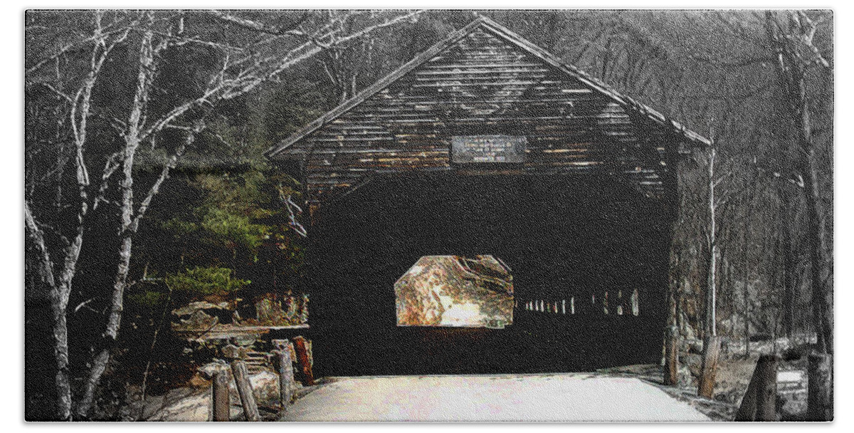 Covered Bridge Beach Towel featuring the photograph Albany Covered Bridge by Marie Jamieson