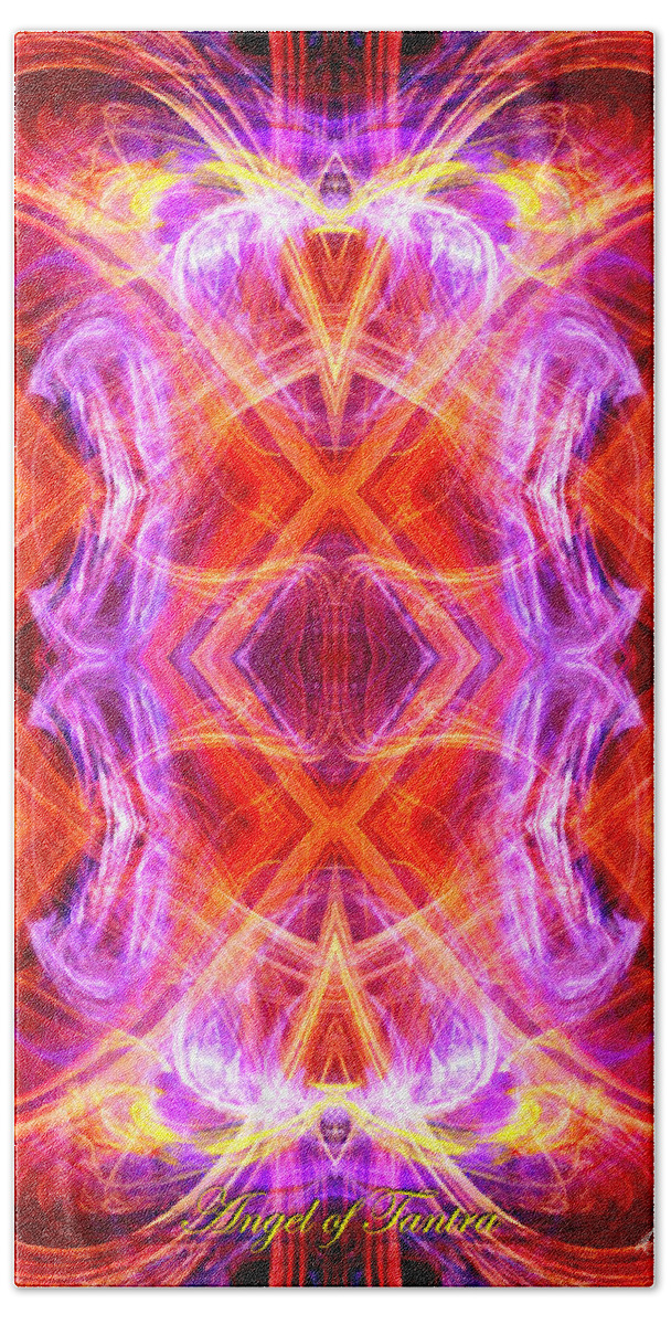 Angel Beach Towel featuring the digital art Angel of Tantra by Diana Haronis