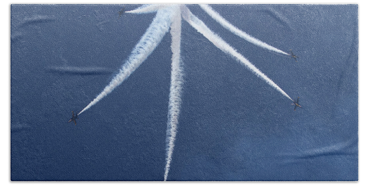Airshow Beach Towel featuring the photograph Angels Separate 3 by Sue Karski