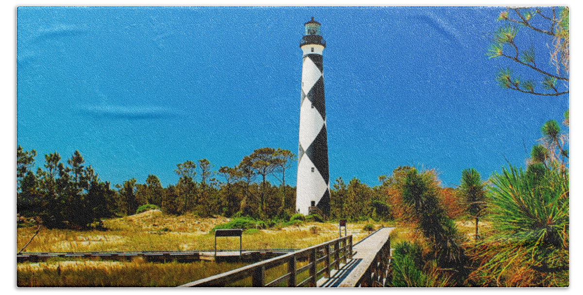 Architecture Beach Towel featuring the photograph Approach to Cape Lookout by Nick Zelinsky Jr