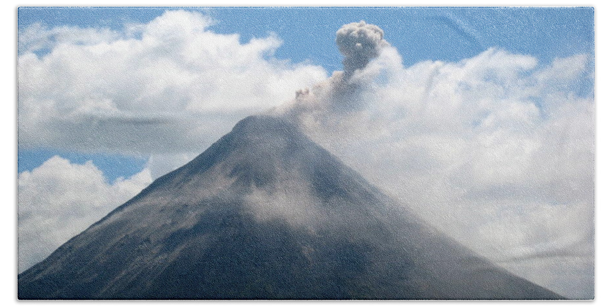 Volcano Beach Sheet featuring the photograph Arenal Eruption by Eric Tressler