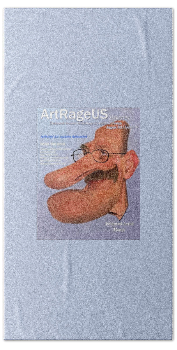 Artrageus Beach Towel featuring the painting August Issue 2011 by Robert aka Bobby Ray Howle