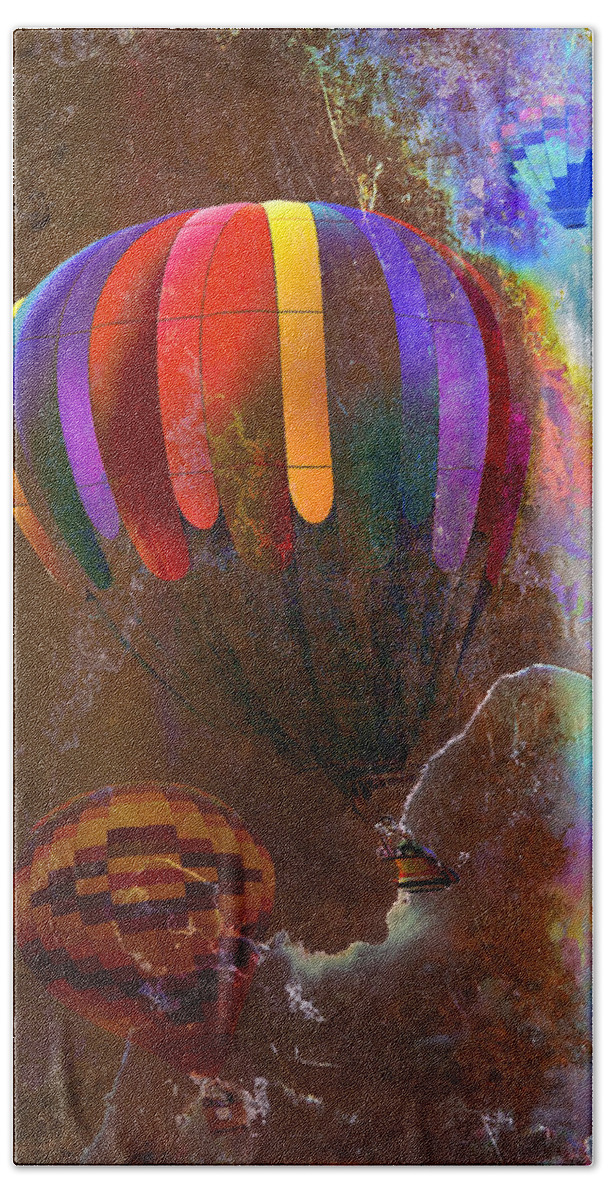 Balloons Beach Towel featuring the photograph Balloon Racing by Phyllis Denton